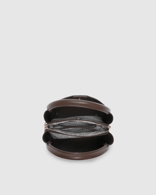 Louenhide Steffie Mini Tote - Chocolate Suedette | Pink Poppies