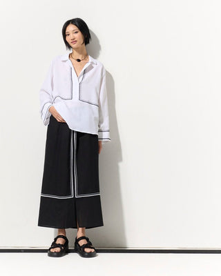 Marco Polo Embroidered Overshirt - White [sz:size 12]