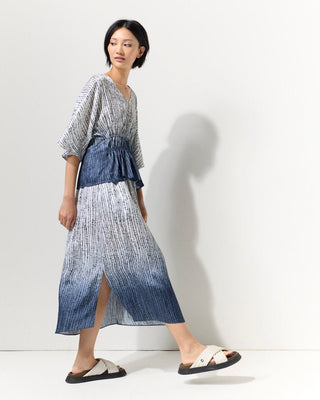 Marco Polo Gathered Sleeve Ombre Skirt [sz:size 8]