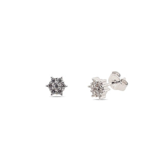 Mcj Stud Cluster Cubic Zirconia 7 Small Stones - Sterling Silver