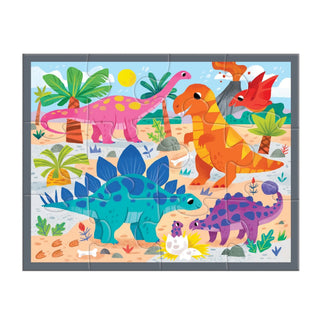 Mudpuppy Pouch Puzzle 12pc - Mighty Dinosaurs 