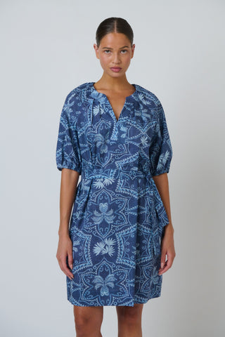 Namastai Belted Cotton Dress – Branching Out [sz:small / Medium]