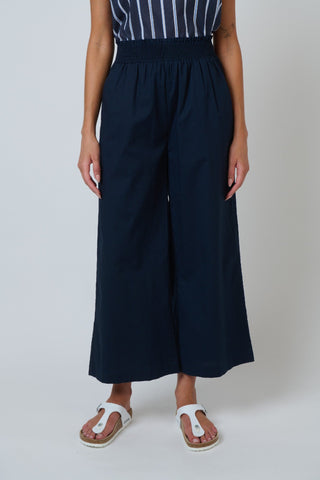 Namastai Cotton Wide Leg Pant – Navy [sz:small / Medium]