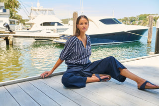 Namastai Gathered Cotton Top – Bar Belle [sz:small / Medium]