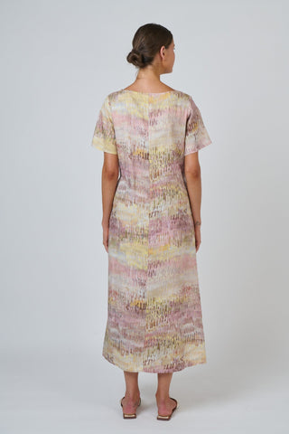 Naturals By O&j Aline Midi Dress - Jardin Print | Pink Poppies