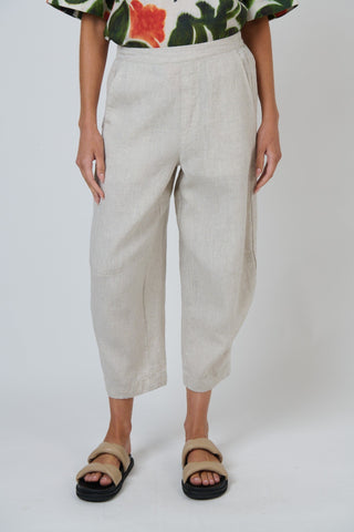Naturals By O&j Cropped Pant - Sand | Pink Poppies