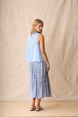 Neris Phoebe Top - Skye | Pink Poppies