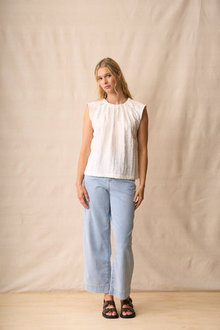 Neris Tie Back Top - Blanc | Pink Poppies