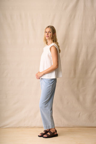 Neris Tie Back Top - Blanc | Pink Poppies