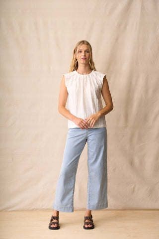 Neris Tie Back Top - Blanc | Pink Poppies
