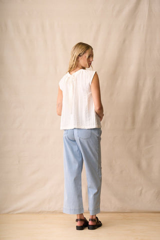 Neris Tie Back Top - Blanc | Pink Poppies