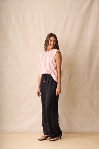 Neris Tie Back Top - Cameo | Pink Poppies