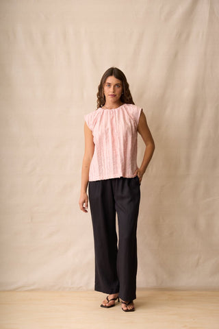 Neris Tie Back Top - Cameo | Pink Poppies