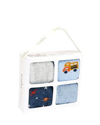 Toshi Organic Socks Gift Box Ankle Assorted - Handsome [sz:baby 0-6 Months]
