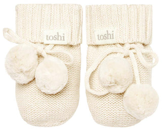 Toshi Organic Booties Marley Cream [sz:baby 000]