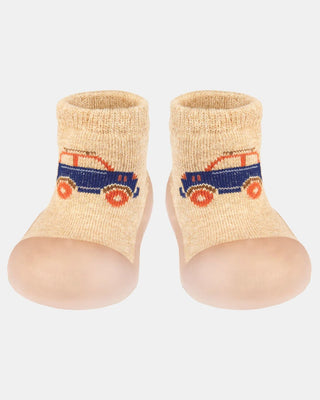 Toshi Organic Hybrid Walking Socks Jacquard Storytime - High Country [sz:kids Shoe 3]