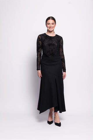 Foil Skirt Wool The World - Black [sz:size 10]