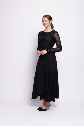 Foil Skirt Wool The World - Black [sz:size 10]