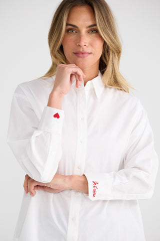 Brave&true Gemma Shirt - Je T Aime [sz:small / Medium]