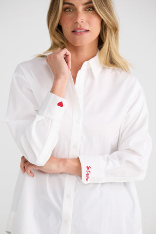 Brave&true Gemma Shirt - Je T Aime [sz:small / Medium]