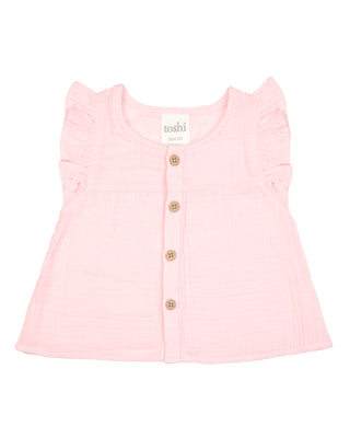 Toshi Top Frilled Sammy - Blossom [sz:baby 0]