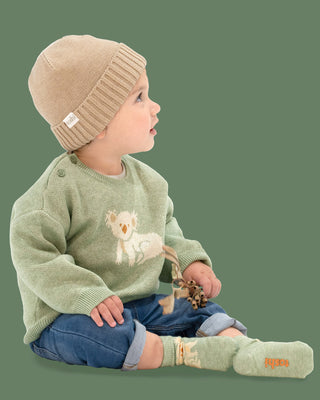 Toshi Organic Beanie Rover - Driftwood [sz:baby Hat Xs Up To 8 Month]