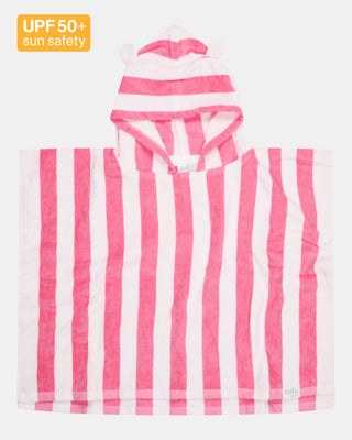 Toshi Towel Hooded Beachcomber - Watermelon [sz:baby 00-2]