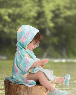 Toshi Towel Hooded Paradise - Waratah Mint [sz:kids 3-5]
