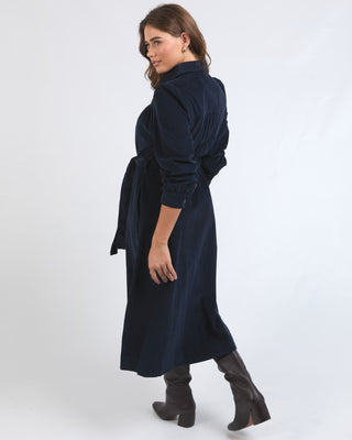 Elm Dress Serena Cord - Dark Sapphire [sz:size 10]