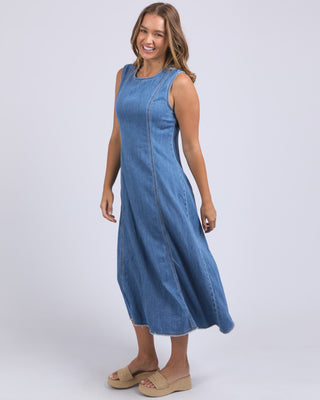 Foxwood Dress Solene Denim [sz:size 10]