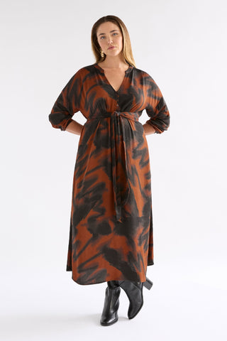 Elk Dress Osmi - Tortoise Shell Print [sz:size 12]