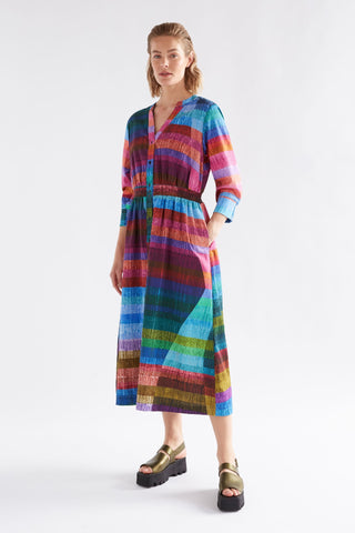 Elk Gia 3/4 Sleeve Shirt Dress - Komi Print [sz:size 12]