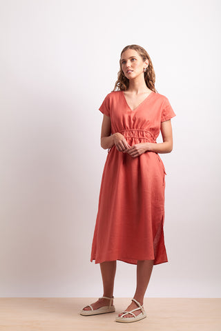 Neris Dress Drawn In - Paprika [sz:size 12]