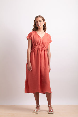 Neris Dress Drawn In - Paprika [sz:size 12]