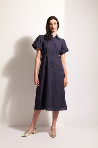 Foil Dress Cut Above - Palm True Navy [sz:size 8]