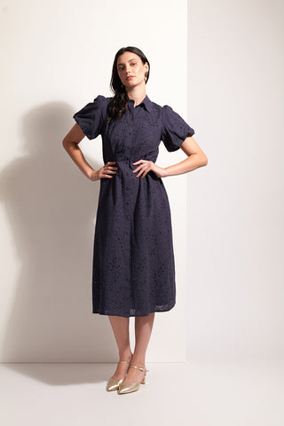 Foil Dress Cut Above - Palm True Navy [sz:size 8]