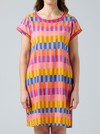 Cake Clothing Dress Barbara - Pink Block [sz:small]