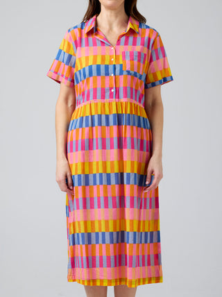 Cake Clothing Dress City Pink Block [sz:small]