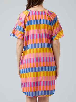 Cake Clothing Dress Kim Pink Block [sz:small]