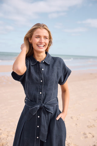 Holiday Dress Cordelia - Navy [sz:small]