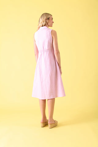 Charlie Jane Dress Viaduct Pink Stripe [sz:size 10]