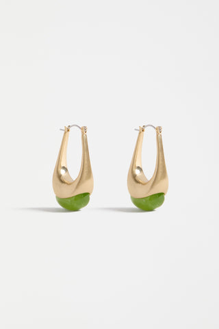 Elk Earrings Celery Korvvo Long Hoop 