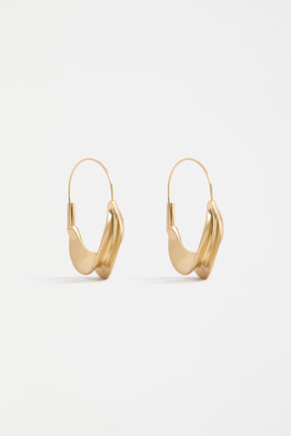 Elk Earrings Gold Siita Hoop