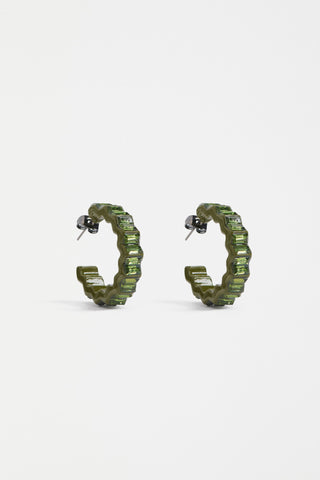 Elk Earrings Jolle Hoop - Dark Olive