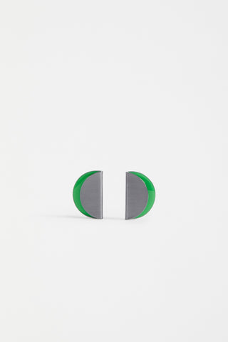 Elk Earrings Vikta Hoop - Electric Green