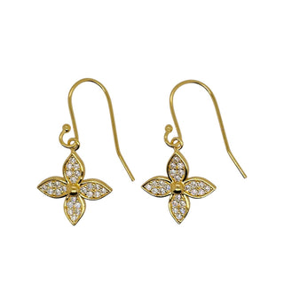 Mcj Earrings Flower Cz Ygp