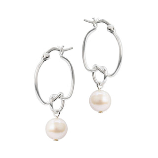 Mcj Earrings Hoops 22mm & Pearl 8mm