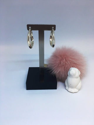 Mcj Earrings Ss Hoop Twisted