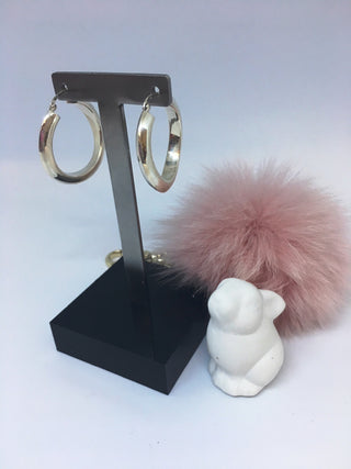 Mcj Earrings Ss Hoop Twisted