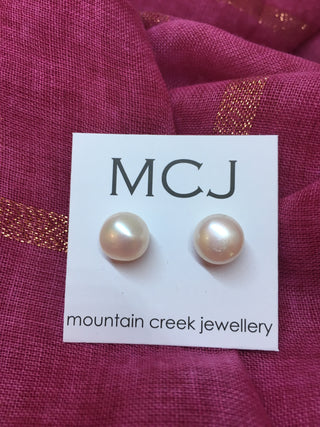 Mcj Stud Ss Pearl 12mm Freshwater 